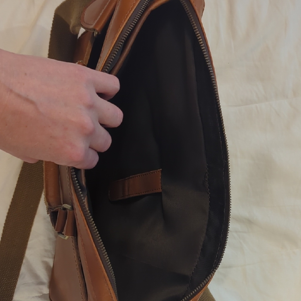 Brown Leather Men's Bag - Picture 6 of 7